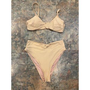 Aerie tan bikini swimsuit set
